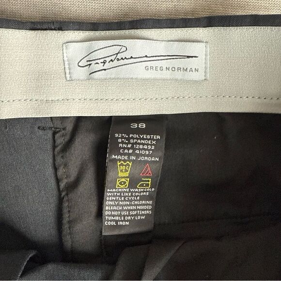 Greg Norman Mens 38 Black Chino Golf Shorts Flat Front Comfort Fit - Picture 3 of 7